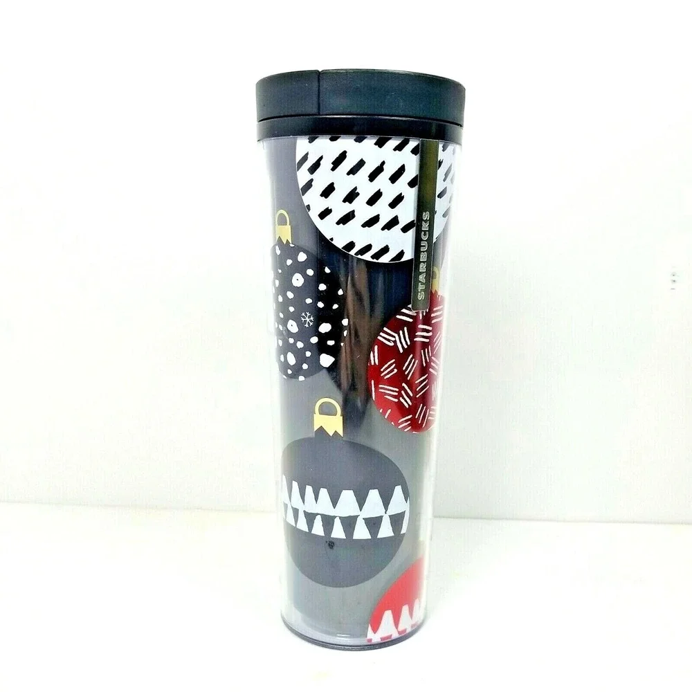 2013 Starbucks Christmas Holiday 16 oz  Tumbler Slide Top Christmas Ornaments